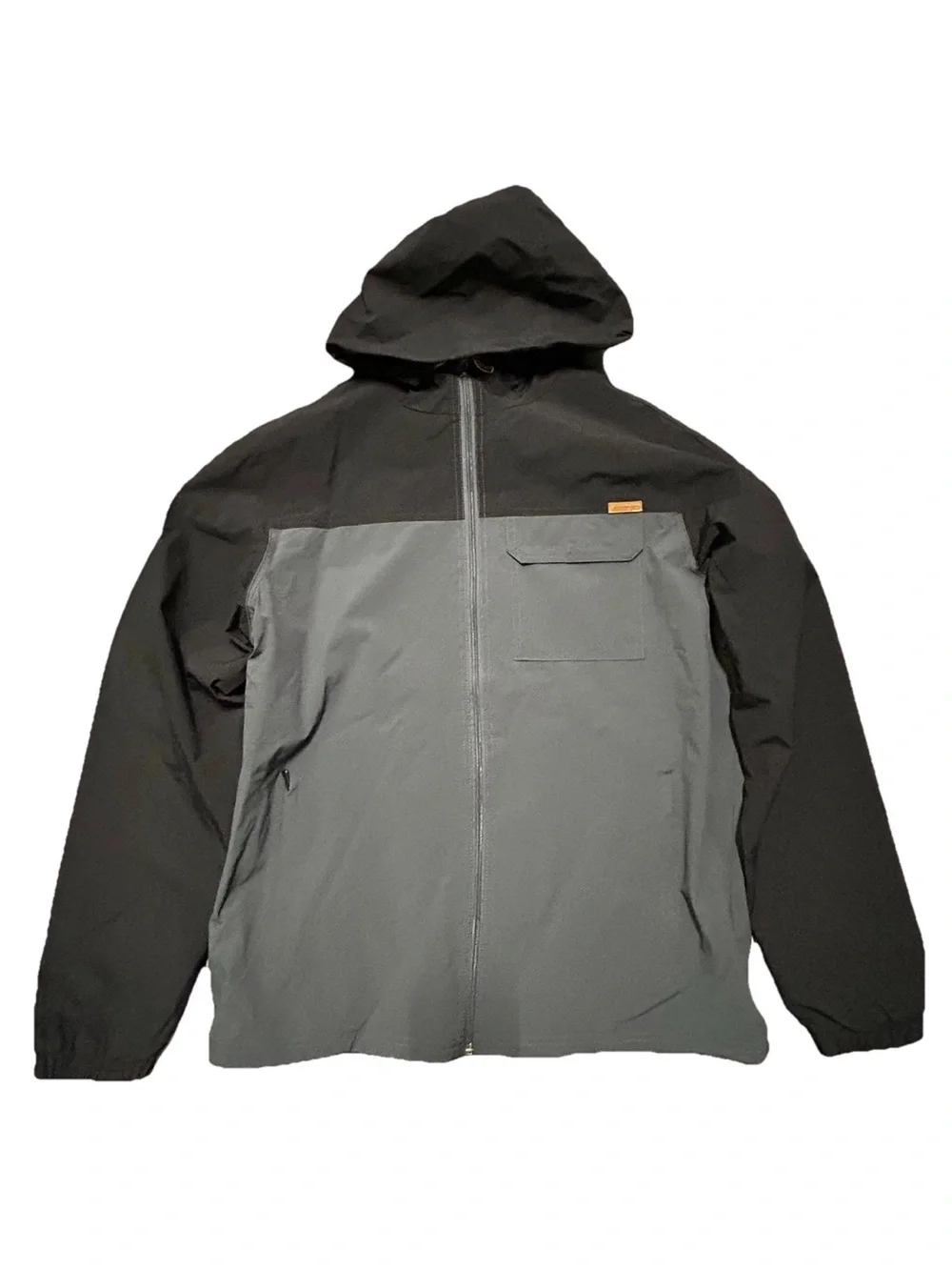 NWOT Men’s Voyager Black Grey Lightweight Rain Jacket Size Large